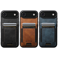 Étui de téléphone SUTENI pour iPhone 18 Pro Max avec porte-cartes, bande élastique, texture lisse, support en similicuir de luxe, compatible avec les modèles 17, 16 Plus, 15, 14, 13, 12