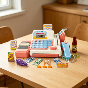 Caja Registradora Eléctrica Multifuncional con Calculadora, Luz y Sonido, Juguete Educativo de Simulación de Supermercado para Niños - Product Image 4