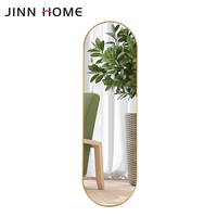 Miroir Doré Ancien Cadre Intégral pour Sol et Mur, Miroir Décoratif Vintage 4mm pour Chambre et Salle de Bain, Cadre Métallique