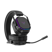 Headset Gaming Nirkabel Rapoo VH850 Kelas Atas 3 Mode BT5.3 /2.4G /3.5mm RGB Over Ear dengan Mikrofon Lepas Pasang untuk Gamer/Hadiah