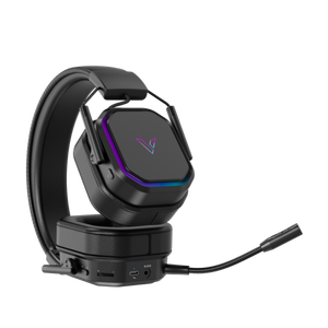 <span class=keywords><strong>Casque</strong></span> <span class=keywords><strong>de</strong></span> jeu <span class=keywords><strong>sans</strong></span> <span class=keywords><strong>fil</strong></span> <span class=keywords><strong>haut</strong></span> <span class=keywords><strong>de</strong></span> <span class=keywords><strong>gamme</strong></span> Rapoo VH850, 3 modes BT5.3 / 2.4G / 3.5mm, <span class=keywords><strong>casque</strong></span> supra-auriculaire RGB, micro détachable pour joueur/cadeaux - Product Image 2