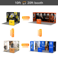 Stand d'exposition modulaire léger en aluminium Qseg à assemblage rapide, sublimation par transfert thermique, 10x10 pieds (3x3 m)