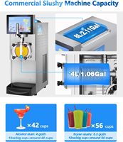 Nouvelle machine à slush commerciale 2025, 12L*2, grande capacité, boisson froide, trémie de 8L et cylindre de 4L, machine à slush 220-240V/50/60Hz