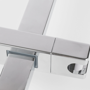Rail <span class=keywords><strong>de</strong></span> <span class=keywords><strong>douche</strong></span> mural carré chromé en acier inoxydable 201, facile à installer, avec glissière – Fournisseur d'usine - Product Image 4