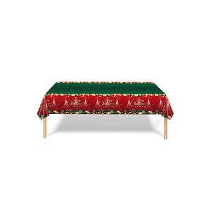 Christmas Party Disposable Tableware Sets Decorations <b>Red</b> Green Christmas Tree Gift Print <b>Paper</b> Plates Tissue <b>Paper</b> Tablecloth - Product Image 3