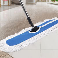 Serpillère industrielle lavable en microfibre de coton Ecoclean 16 pouces (40 cm) pour le nettoyage des grandes surfaces, vente en gros