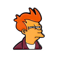 Europeo Americano Creativo Nuevo Futurama Técnica Chapada en Metal Impresión Digital Diseño Grabado Dibujos Animados J. Broche Fry