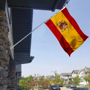 西班牙国旗快速运输库存批发100% 聚酯3x5ft英尺库存西班牙西班牙国旗