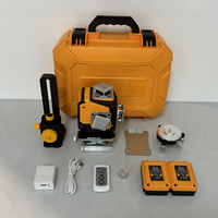 Niveau laser industriel portable 4D vert à faisceau 360° avec fonction d'auto-nivellement et batterie au lithium pour bricolage