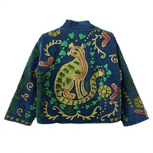 T174 Y6622 Custom Light Women's <b>Long</b> Sleeve Polyester <b>Jacket</b> Single Breasted Open Stitch Closure Breathable Washed Cotton Logo - Product Image 4