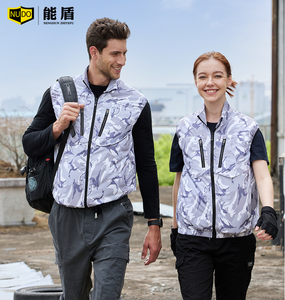 عارضة الصيف سترة العمل الرجال النساء البوليستر شعار تكييف الهواء الديكور شبكة قماش الرياح البضائع في الهواء الطلق ارتداء الخارجي - Product Image 1