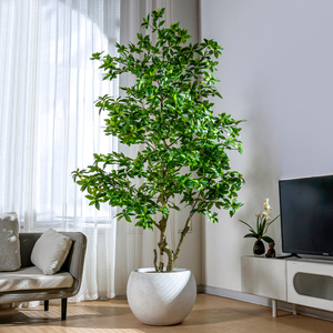 Mô Phỏng Bigpieris Japonica Bonsai Trong Nhà/Ngoài Trời Giáng Sinh Trang Trí Uv-Chứng Nhận Màu Xanh Lá Cây Lá PE Nhân Tạo Nhựa Cây UV - Product Image 1