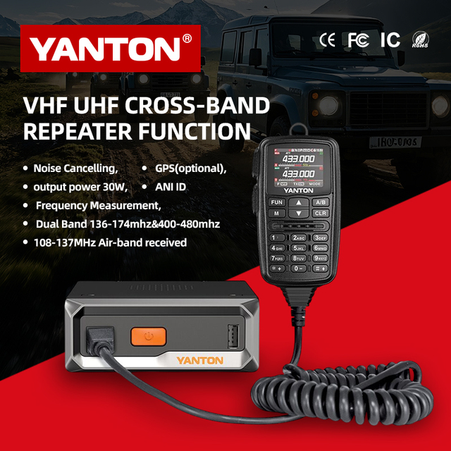 30W High Power VHF/UHF Dual Band Mini Car Mobile Radio Transceiver