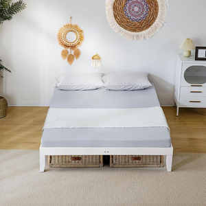 Cadre de <span class=keywords><strong>lit</strong></span> pleine grandeur en pin massif, plateforme de <span class=keywords><strong>lit</strong></span> de style mid-century avec rangement de 12 pouces, <span class=keywords><strong>hauteur</strong></span> réglable, pour enfants et adultes, style bohème, sans sommier - Product Image 3