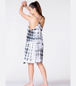 เดรสสั้นผ้าเรยอนพิมพ์ลายการ์ตูนสไตล์โบฮีเมียนสำหรับผู้หญิงช่วงฤดูร้อน ทำมือแบบย้อมสี - Product Image 5