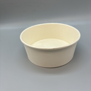 Disposable Food Grade Waterproof Greaseproof Leakproof Rectangle Craft <b>Paper</b> Bowl Lid Salad Sandwich Sushi Takeaway Customizable - Product Image 2