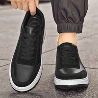 Chaussures vulcanisées antidérapantes en cuir véritable hommes appartements mode baskets respirantes pour la conduite marche chaussures de skate masculines confortables