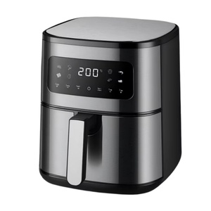 <span class=keywords><strong>Friteuse</strong></span> à air numérique en acier inoxydable grande capacité 6,5 L 1500 W avec écran LCD et minuterie 60 min pour la préparation de repas en famille - Product Image 1