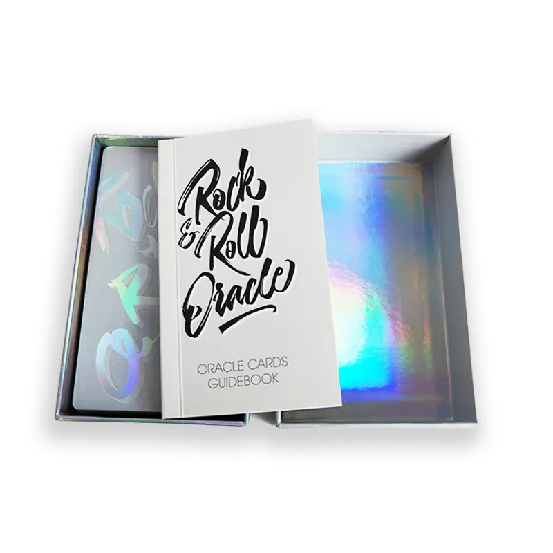 Custom Printing Foil Box Holographic Tarot Rock Roll Oracle Cards With Guidebook