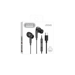 Jokade Type C Earphones With Mic And Volume <b>Control</b> Black <b>Wired</b> Music Earphones - Product Image 3