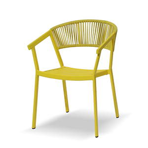 Alta carga duradera cuerda tejida al aire libre café silla comedor silla de jardín - Product Image 6