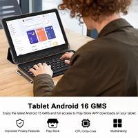 Tablet PC Android 16 OEM Octa Core 10.95 Inci Layar IPS, Penyimpanan 128GB, WiFi 5G, untuk Bisnis dan Gaming