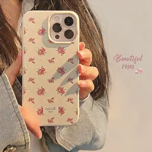 Elegance Flowers Phone Case For IPhone 15 14 13 12 11 Pro Max XS X XR 7 8 Plus SE2022 Soft Silicone Bumper Protective Cover