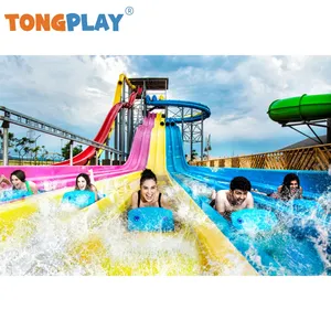 Tong oyun açık su parkı aile ParentChild interaktif tepe yan kombinasyonu slayt yüzme havuzu fiberglas slayt ekipmanları