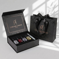 Boîte cadeau pour vernis à ongles, emballage d'huile essentielle en carton rigide noir élégant de qualité supérieure, fabrication directe d'usine, toucher doux, étiquette privée