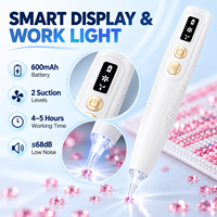 Pena Pengambil Rhinestone Elektrik Presisi dengan Pompa Vakum Mikro, Kontrol 2 Kecepatan, Ujung Transparan, dan Pengisian Daya USB Tipe C