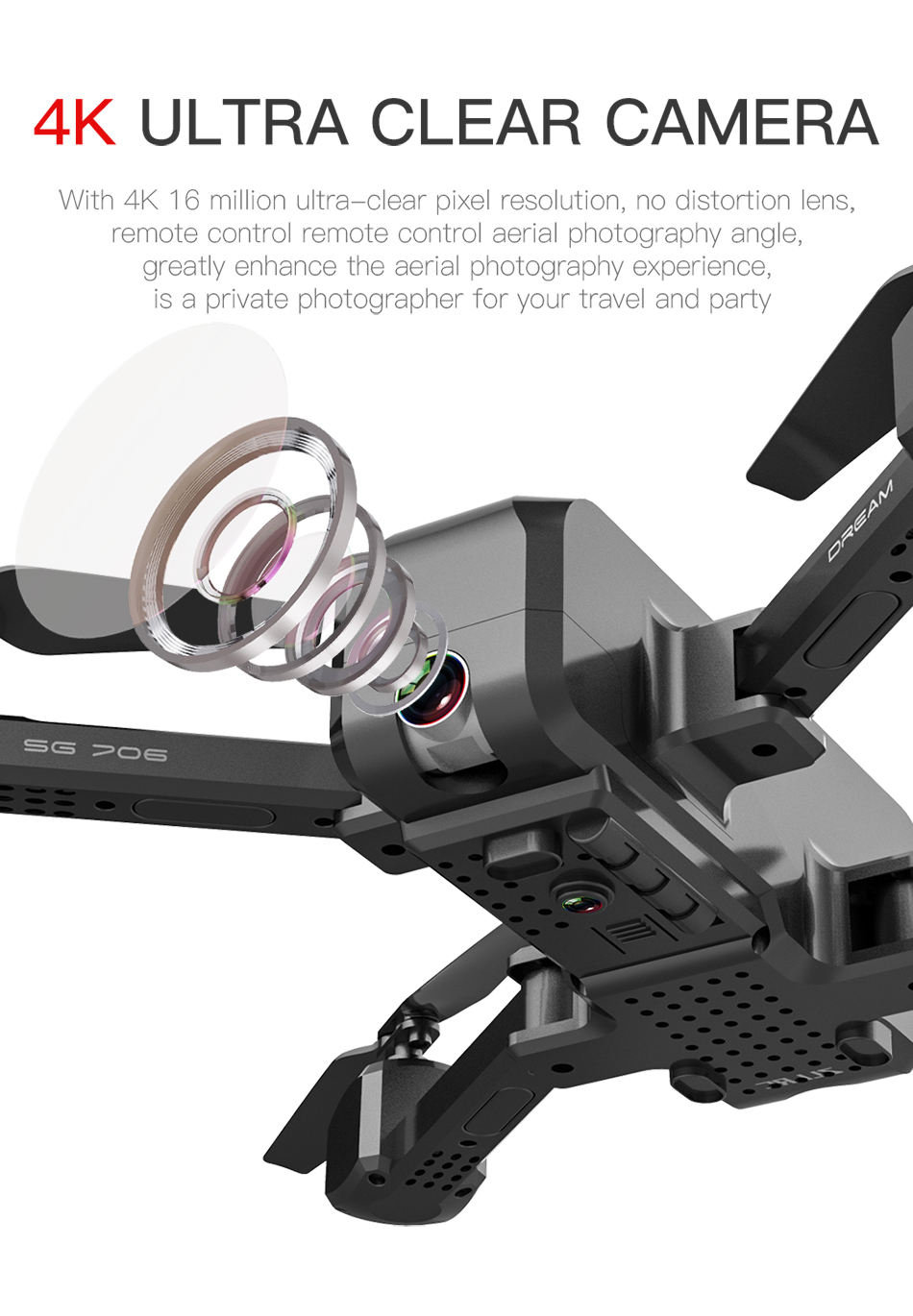 ZLL SG706 드론 4K FPV 카메라 드론 전문 720P 1080P 듀얼 카메라 50X 줌 광학 흐름 접이식 쿼드 콥터 선물  장난감| Alibaba.com