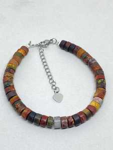 Picasso Jasper <b>Bracelet</b> Natural Crystal <b>Adjustable</b> <b>Bracelet</b> For Wedding Anniversary Meditation Healing Yoga Birthstone And Gift - Product Image 3