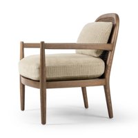 Fauteuil de luxe moderne en bois, chaise design avec dossier en rotin, chaise individuelle pour salon, hôtel, chambre à coucher, siège d'appoint