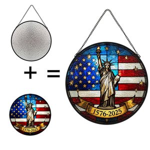 Stained Glass Suncatcher Pendant United States 250th Anniversary Gift 1576 2025 Decorative <b>Hanging</b> Art - Product Image 1