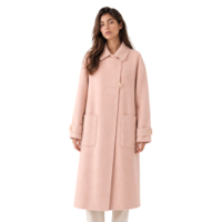Manteau long réversible en polaire et laine pour femme Boying, style alpaga, nouvelle collection hiver, mode, vente en gros OEM ODM