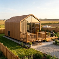 Maison préfabriquée de luxe de 20 pieds, structure en acier modulaire, maison miniature moderne pour habitation