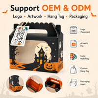 Kreatives Design Tragbare Umweltfreundliche Recycelbare Halloween-Süßigkeitenbox mit Griff Speziell Geformte Karton-Geschenkbox für Partyfavors