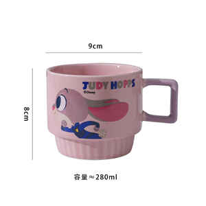 Juego de tazas apilables Disney Zootopia, taza de café de 2 piezas con asa, diseño de dibujos animados para niños y adultos, regalo - Product Image 3