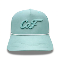 Casquette de golf 5 panneaux à cordes, perforations découpées au laser, unisexe, avec logo personnalisé, en silicone respirant et imperméable, pour sports de plein air – Ventes flash