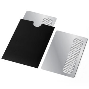 บัตรธุรกิจโลหะสเตนเลสสตีลแบบกำหนดเอง บัตรโลหะชุบเงิน - Product Image 2