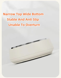 Tazón de comedor para mascotas de acero inoxidable de grado alimenticio de suministro barato directo de fábrica, utensilios de comida para gatos y perros de gran diámetro - Product Image 4