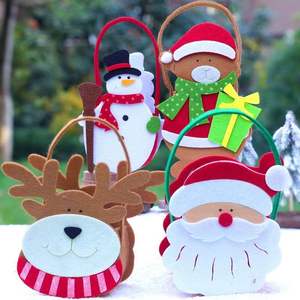 Bolsas creativas <span class=keywords><strong>de</strong></span> <span class=keywords><strong>Navidad</strong></span> para dulces, bolso <span class=keywords><strong>de</strong></span> regalo bonito, cubos <span class=keywords><strong>de</strong></span> <span class=keywords><strong>cesta</strong></span> para niños, bolsa <span class=keywords><strong>de</strong></span> <span class=keywords><strong>Navidad</strong></span> divertida, bolsas <span class=keywords><strong>de</strong></span> decoración para hornear, bolsas - Product Image 2