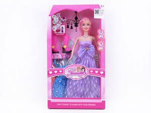 Jinming Adorable Poupée Habillée Mannequin de Mode pour Fille Jeu de Transformation Poupée en Plastique PVC Rose avec Vêtements et Valise pour Filles - Product Image 6