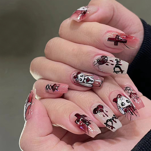 Uñas Acrílicas 3D con Diseño de Flor Rosa Almendrada, Estilo Francés, 24 Piezas, Venta al Por Mayor, Uñas <span class=keywords><strong>Postizas</strong></span> de Diseño - Product Image 6