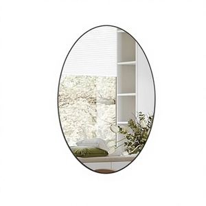 Oval Framed Aluminum Wall <b>Mirror</b> Modern Design 4.0mm Glass <b>Hanging</b> Horizontal or Vertical Decorative <b>Mirror</b> for Bathroom - Product Image 1