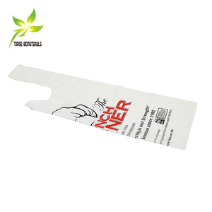 Bolsas de Compra Biodegradables de Almidón de Maíz, Libres de Plástico, Bolsas de Supermercado Compostables, Bolsas de Plástico Tipo Chaleco al por Mayor - Product Image 4