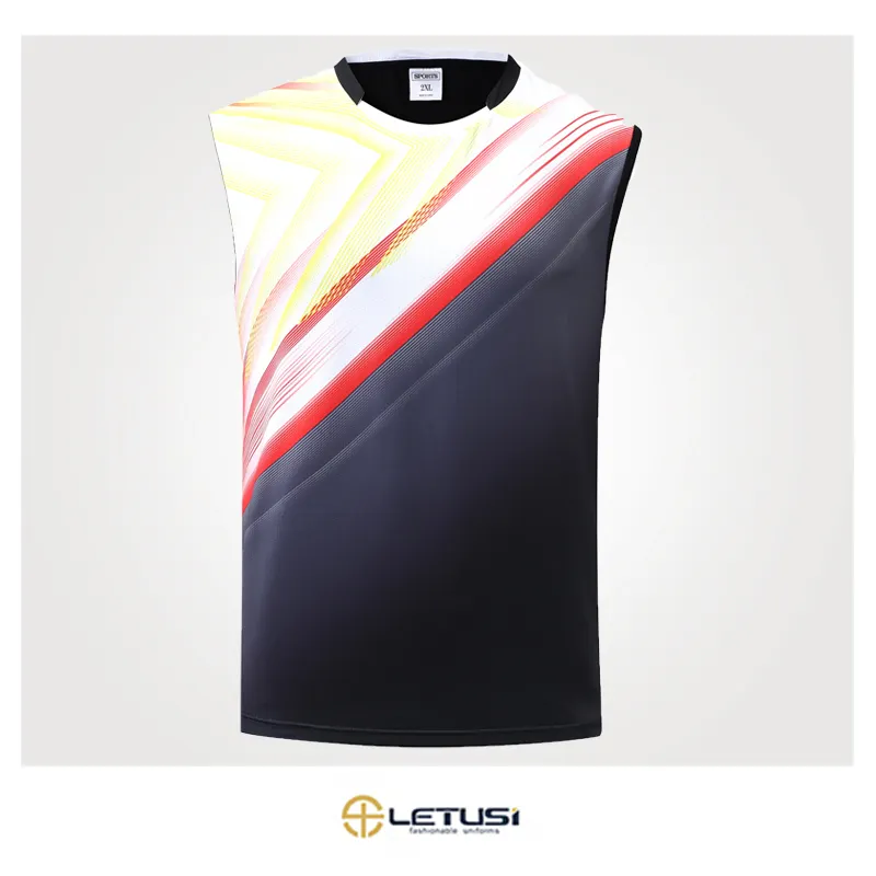 Design Your Own Breathable Volleyball Shirt Customized Sleeveless Sublimation Badminton Jersey vest 2023