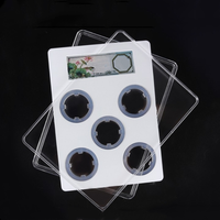 Étui de collection carré personnalisé pour 5 pièces de monnaie, support d'affichage de médailles, capsules de pièces de monnaie en plastique transparent de 25 mm, plaques de pièces de monnaie