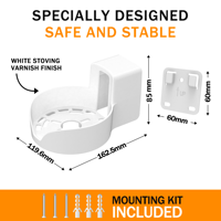 Penyangga Dinding Putih Bangcheer untuk TP-Link Deco X10 X15 X20 X60 X50 X55 Sistem Mesh WiFi 6 1Pcs Terbuat dari Plastik