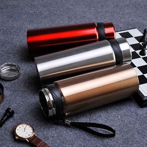 Wholesale Large-Capacity Portable Travel Stainless <b>Steel</b> Vacuum Flask With Rope 1000Ml Car Thermal Cup Outdoor Sports <b>Bottle</b> - Product Image 4